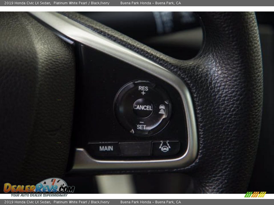 2019 Honda Civic LX Sedan Platinum White Pearl / Black/Ivory Photo #17