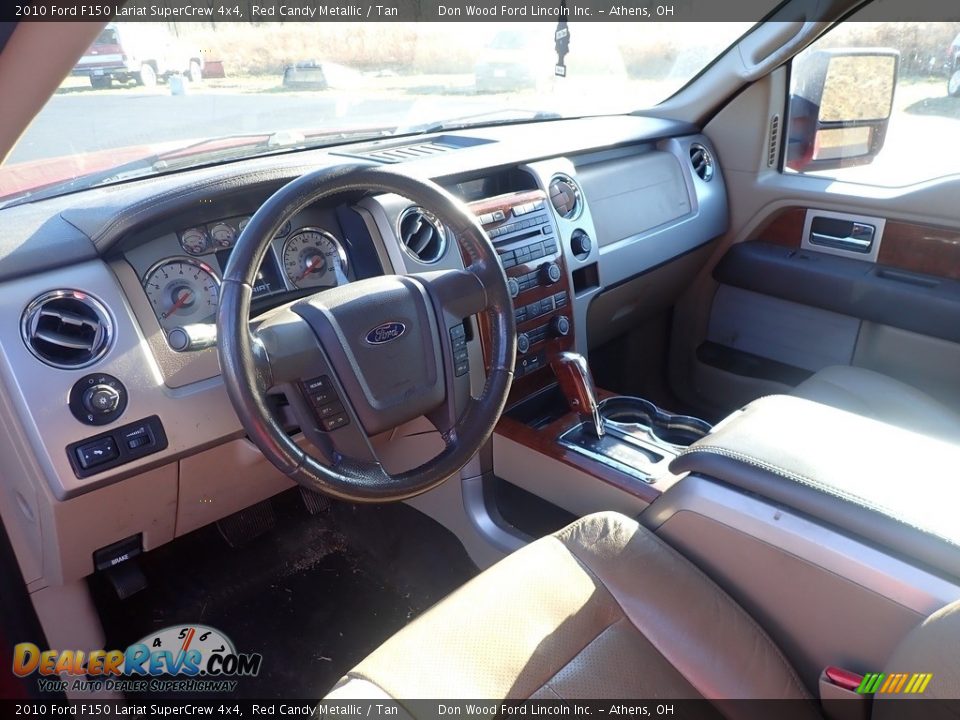2010 Ford F150 Lariat SuperCrew 4x4 Red Candy Metallic / Tan Photo #13