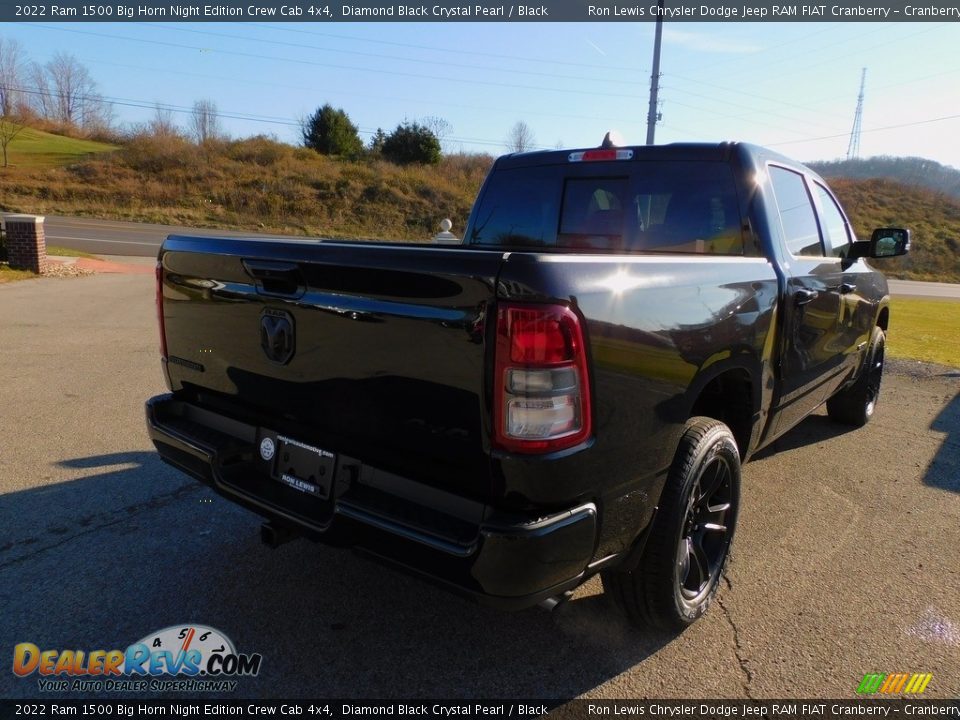 2022 Ram 1500 Big Horn Night Edition Crew Cab 4x4 Diamond Black Crystal Pearl / Black Photo #5