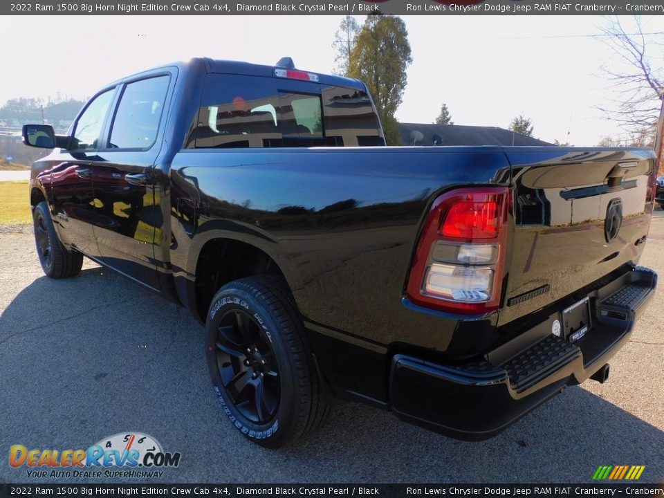 2022 Ram 1500 Big Horn Night Edition Crew Cab 4x4 Diamond Black Crystal Pearl / Black Photo #8