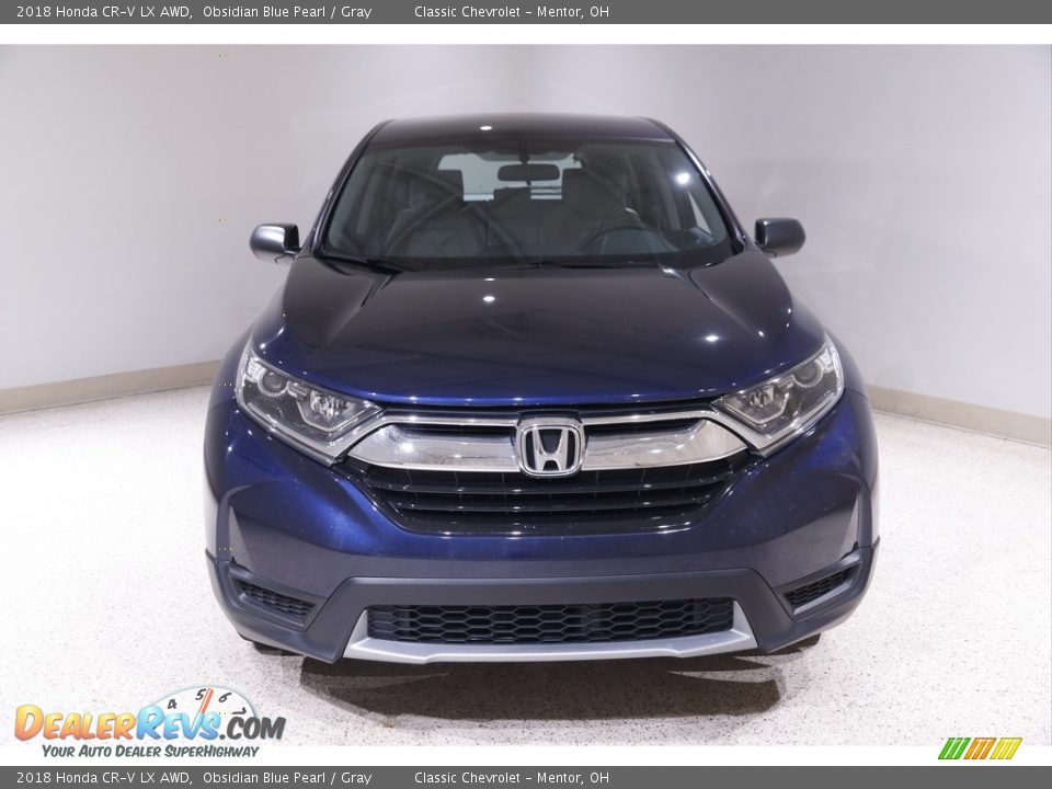 2018 Honda CR-V LX AWD Obsidian Blue Pearl / Gray Photo #2