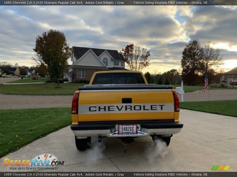 1989 Chevrolet C/K K1500 Silverado Regular Cab 4x4 Adobe Gold Metallic / Gray Photo #5