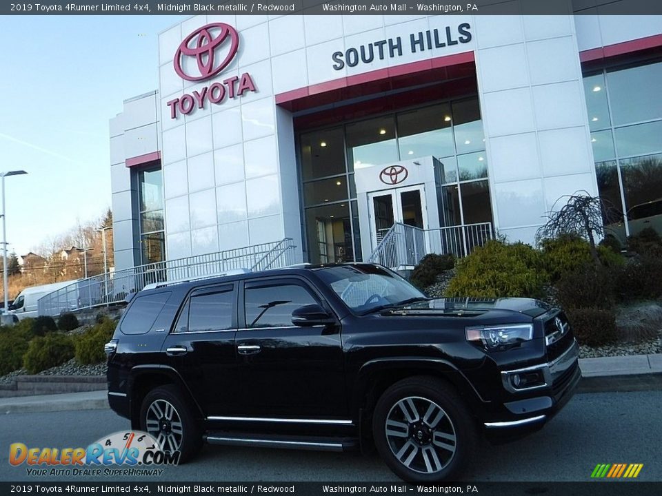 2019 Toyota 4Runner Limited 4x4 Midnight Black metallic / Redwood Photo #2