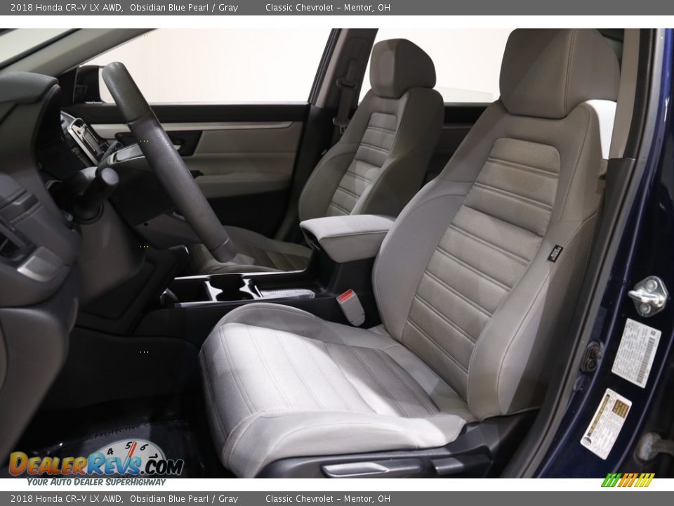 2018 Honda CR-V LX AWD Obsidian Blue Pearl / Gray Photo #5