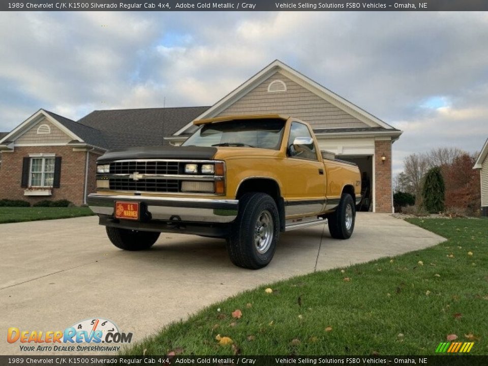 1989 Chevrolet C/K K1500 Silverado Regular Cab 4x4 Adobe Gold Metallic / Gray Photo #6