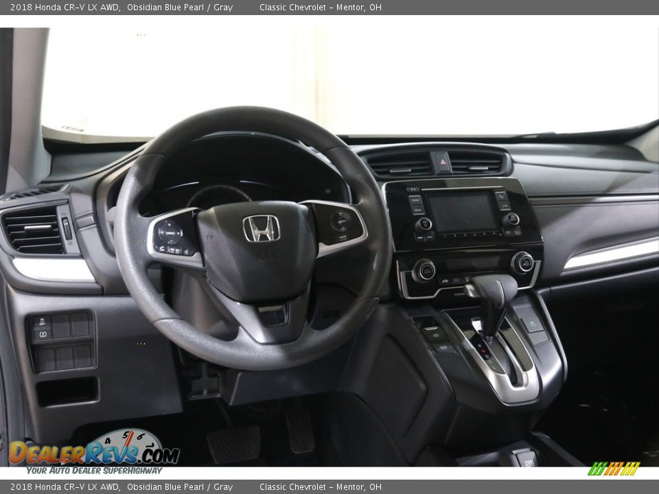 2018 Honda CR-V LX AWD Obsidian Blue Pearl / Gray Photo #6