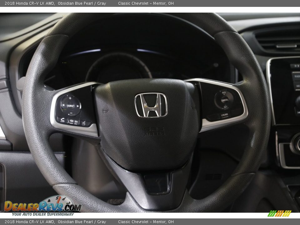 2018 Honda CR-V LX AWD Obsidian Blue Pearl / Gray Photo #7