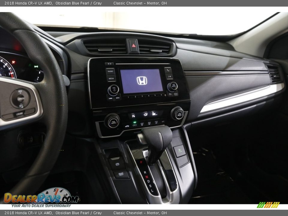 2018 Honda CR-V LX AWD Obsidian Blue Pearl / Gray Photo #9