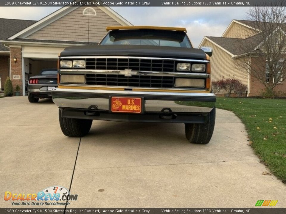 1989 Chevrolet C/K K1500 Silverado Regular Cab 4x4 Adobe Gold Metallic / Gray Photo #12