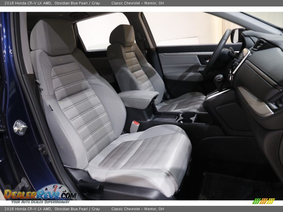 2018 Honda CR-V LX AWD Obsidian Blue Pearl / Gray Photo #14