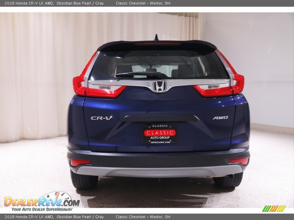 2018 Honda CR-V LX AWD Obsidian Blue Pearl / Gray Photo #17