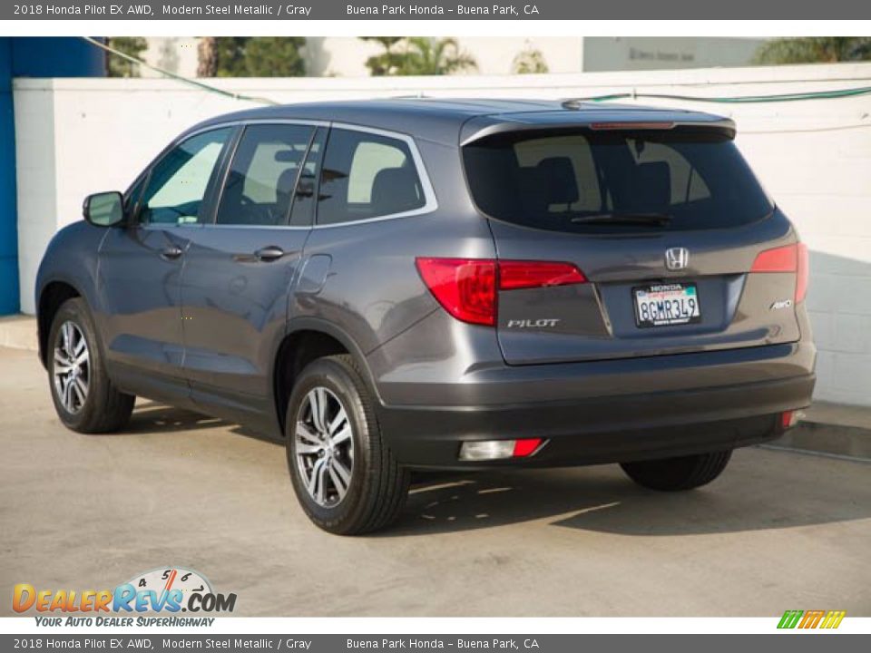 2018 Honda Pilot EX AWD Modern Steel Metallic / Gray Photo #2