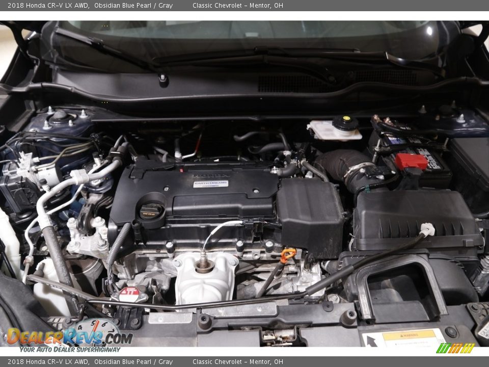 2018 Honda CR-V LX AWD Obsidian Blue Pearl / Gray Photo #18
