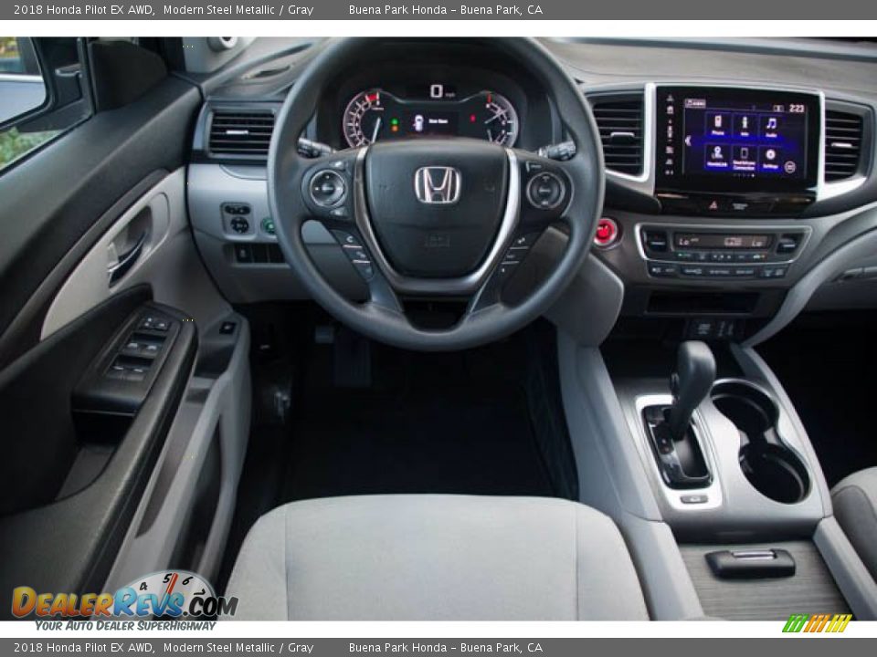 2018 Honda Pilot EX AWD Modern Steel Metallic / Gray Photo #5