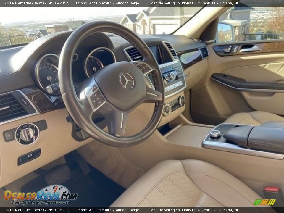 2014 Mercedes-Benz GL 450 4Matic Diamond White Metallic / Almond Beige Photo #4