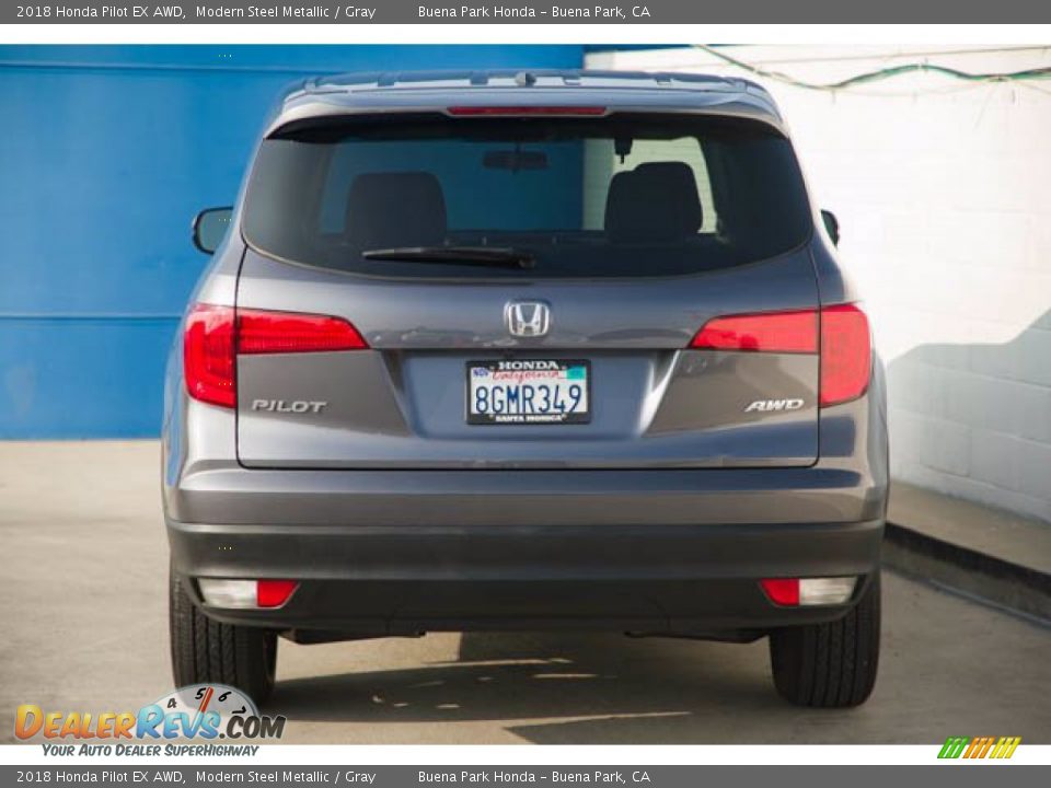 2018 Honda Pilot EX AWD Modern Steel Metallic / Gray Photo #9