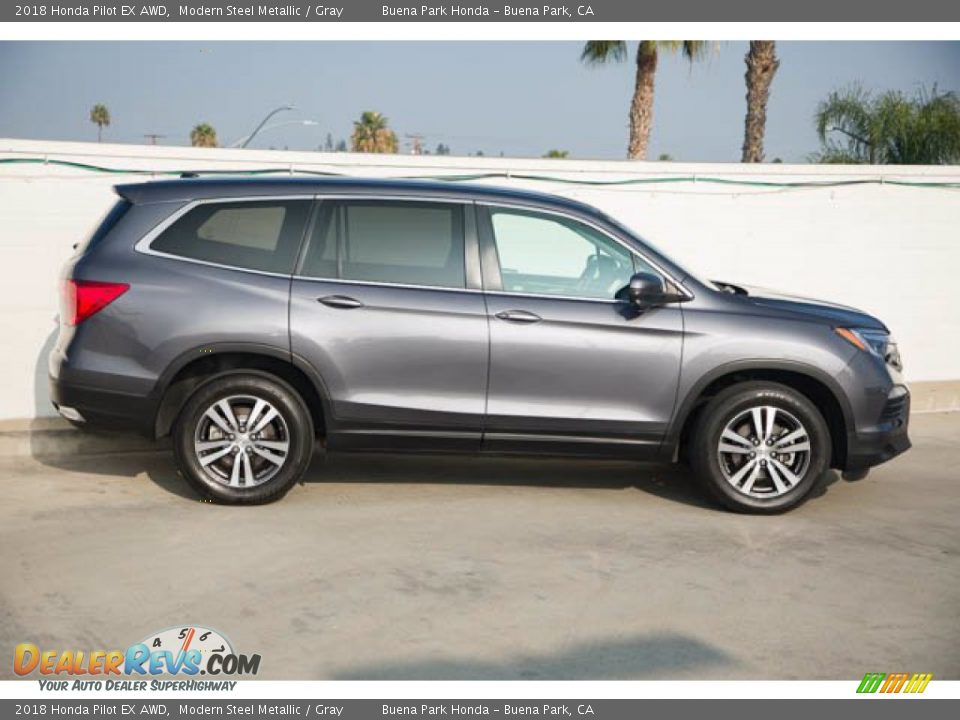 2018 Honda Pilot EX AWD Modern Steel Metallic / Gray Photo #12