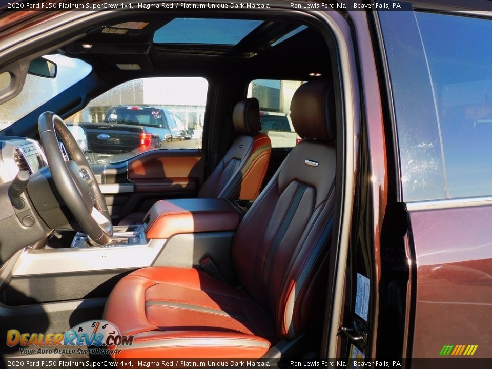 2020 Ford F150 Platinum SuperCrew 4x4 Magma Red / Platinum Unique Dark Marsala Photo #11