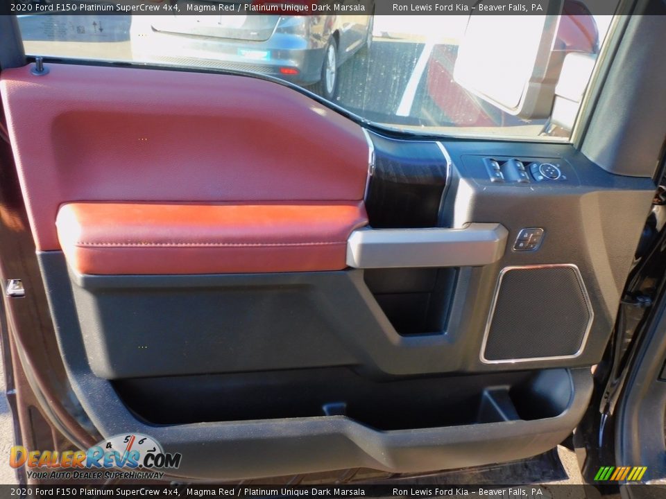 2020 Ford F150 Platinum SuperCrew 4x4 Magma Red / Platinum Unique Dark Marsala Photo #15