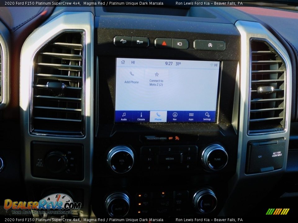 2020 Ford F150 Platinum SuperCrew 4x4 Magma Red / Platinum Unique Dark Marsala Photo #17