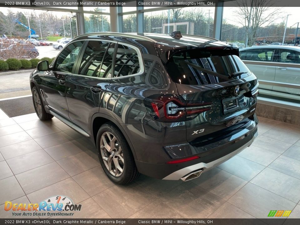 2022 BMW X3 xDrive30i Dark Graphite Metallic / Canberra Beige Photo #2