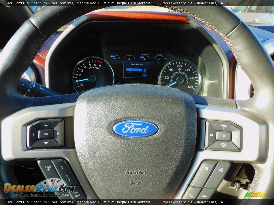 2020 Ford F150 Platinum SuperCrew 4x4 Magma Red / Platinum Unique Dark Marsala Photo #20