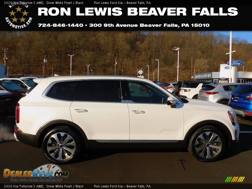 2020 Kia Telluride S AWD Snow White Pearl / Black Photo #1