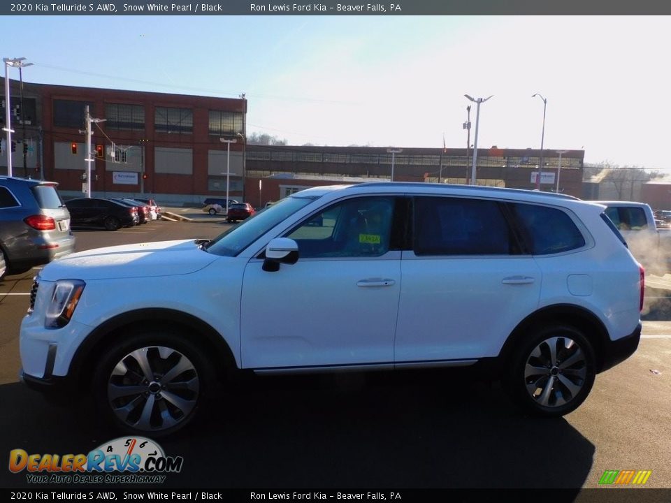 2020 Kia Telluride S AWD Snow White Pearl / Black Photo #6