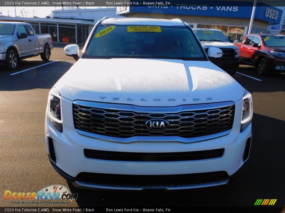 2020 Kia Telluride S AWD Snow White Pearl / Black Photo #8