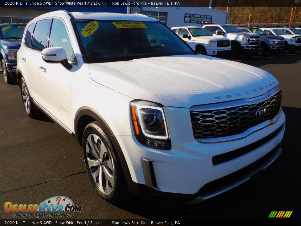 2020 Kia Telluride S AWD Snow White Pearl / Black Photo #9