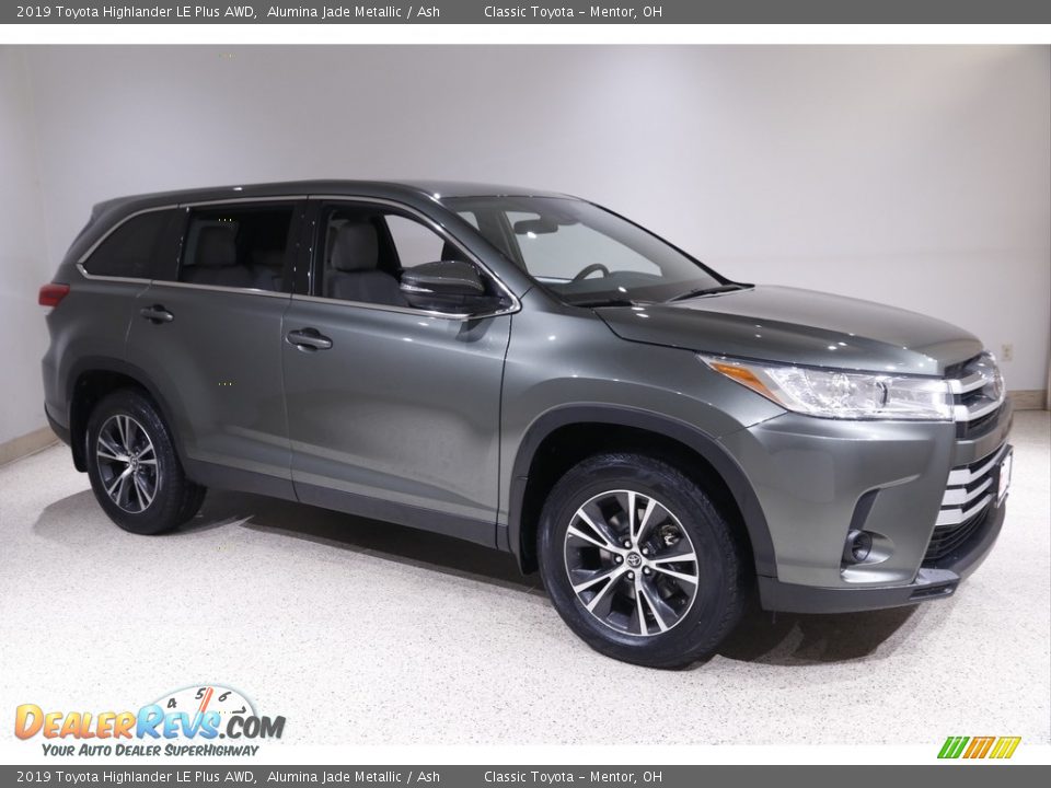 2019 Toyota Highlander LE Plus AWD Alumina Jade Metallic / Ash Photo #1