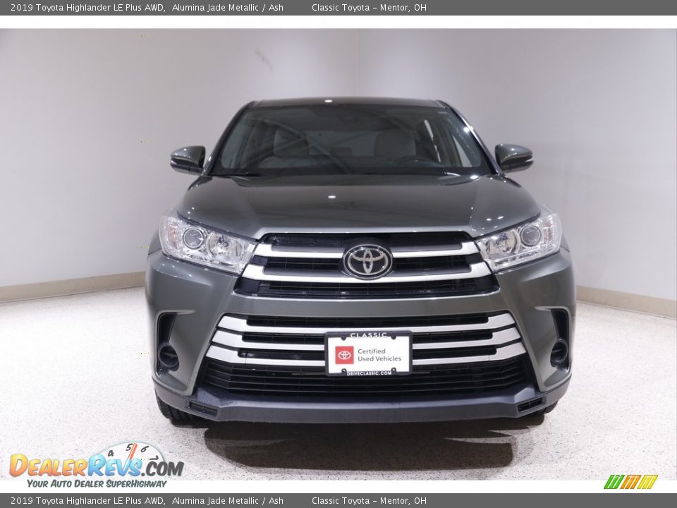 2019 Toyota Highlander LE Plus AWD Alumina Jade Metallic / Ash Photo #2