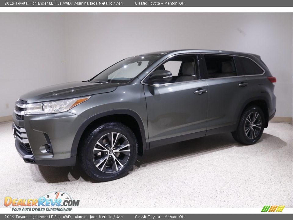 2019 Toyota Highlander LE Plus AWD Alumina Jade Metallic / Ash Photo #3