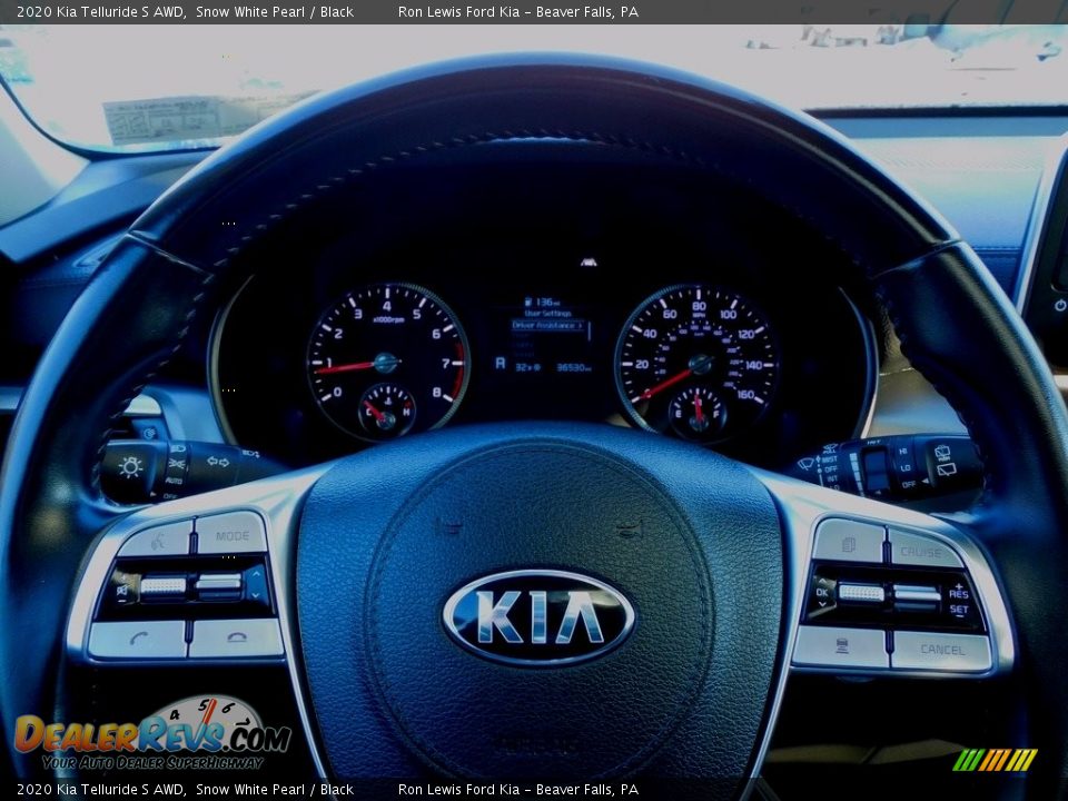 2020 Kia Telluride S AWD Snow White Pearl / Black Photo #22