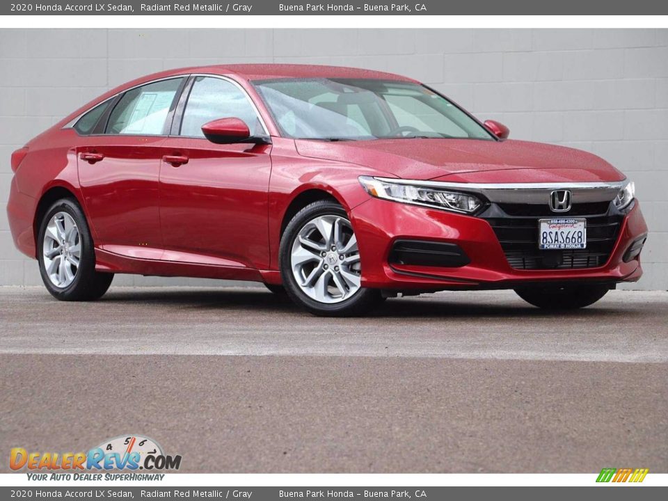 2020 Honda Accord LX Sedan Radiant Red Metallic / Gray Photo #2