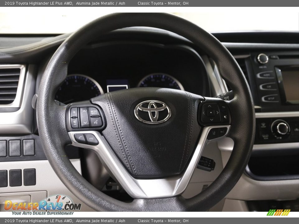 2019 Toyota Highlander LE Plus AWD Alumina Jade Metallic / Ash Photo #7