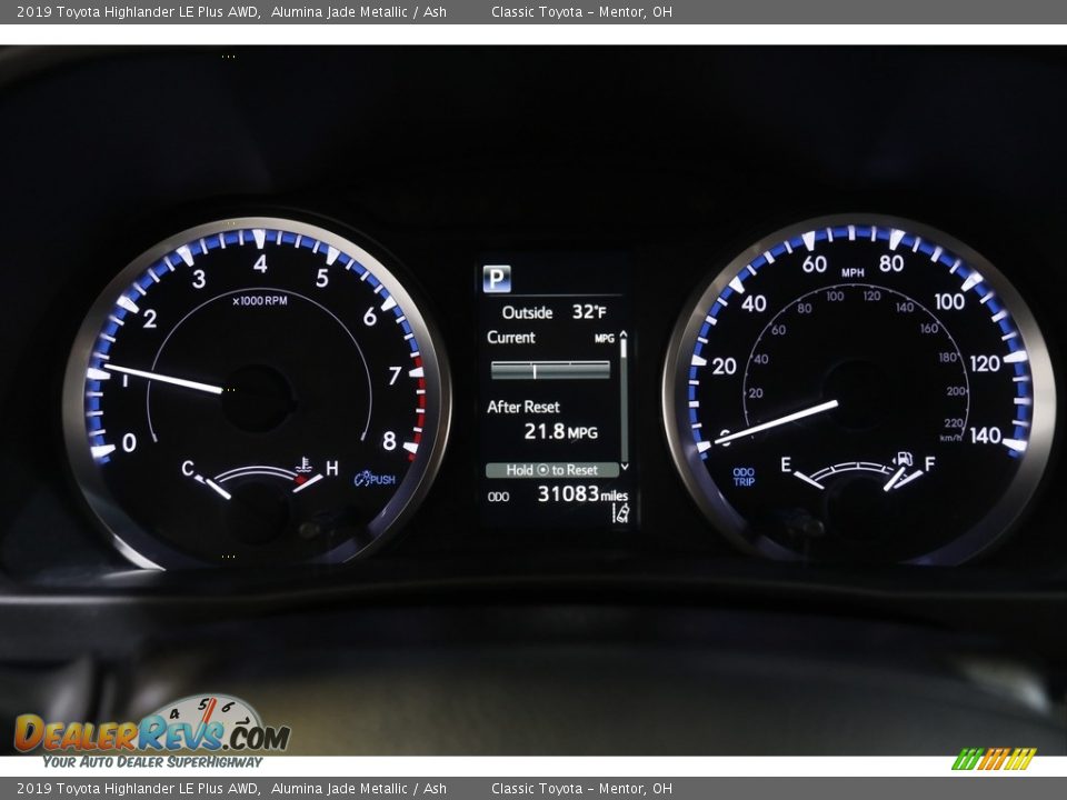 2019 Toyota Highlander LE Plus AWD Alumina Jade Metallic / Ash Photo #8