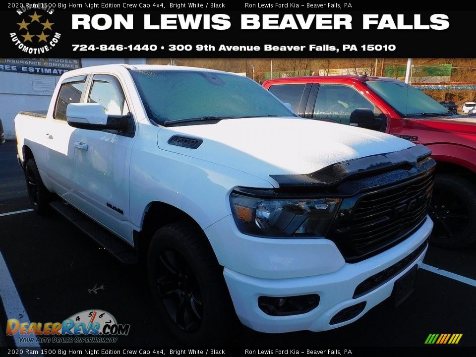 2020 Ram 1500 Big Horn Night Edition Crew Cab 4x4 Bright White / Black Photo #1