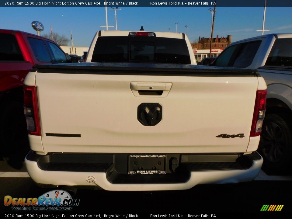2020 Ram 1500 Big Horn Night Edition Crew Cab 4x4 Bright White / Black Photo #3