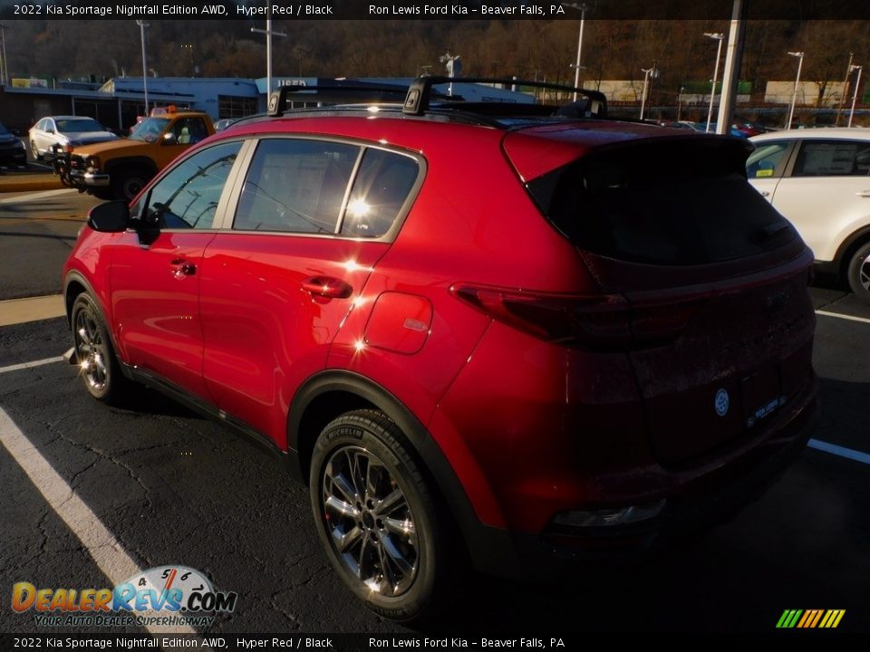 2022 Kia Sportage Nightfall Edition AWD Hyper Red / Black Photo #5