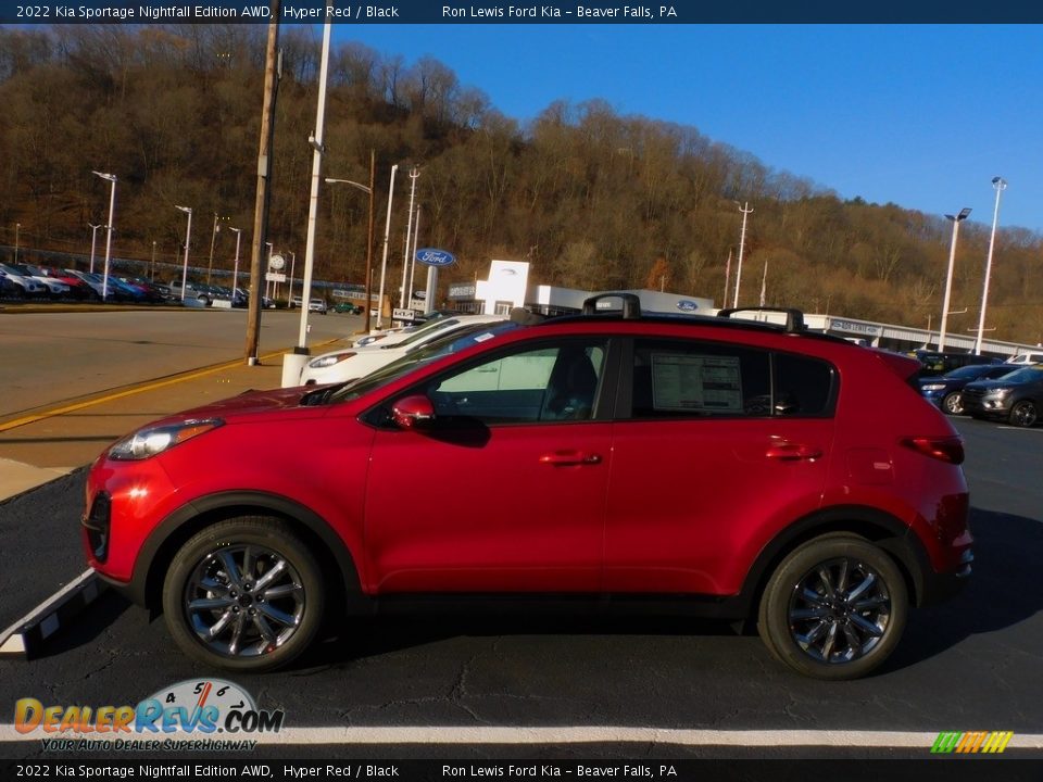2022 Kia Sportage Nightfall Edition AWD Hyper Red / Black Photo #6