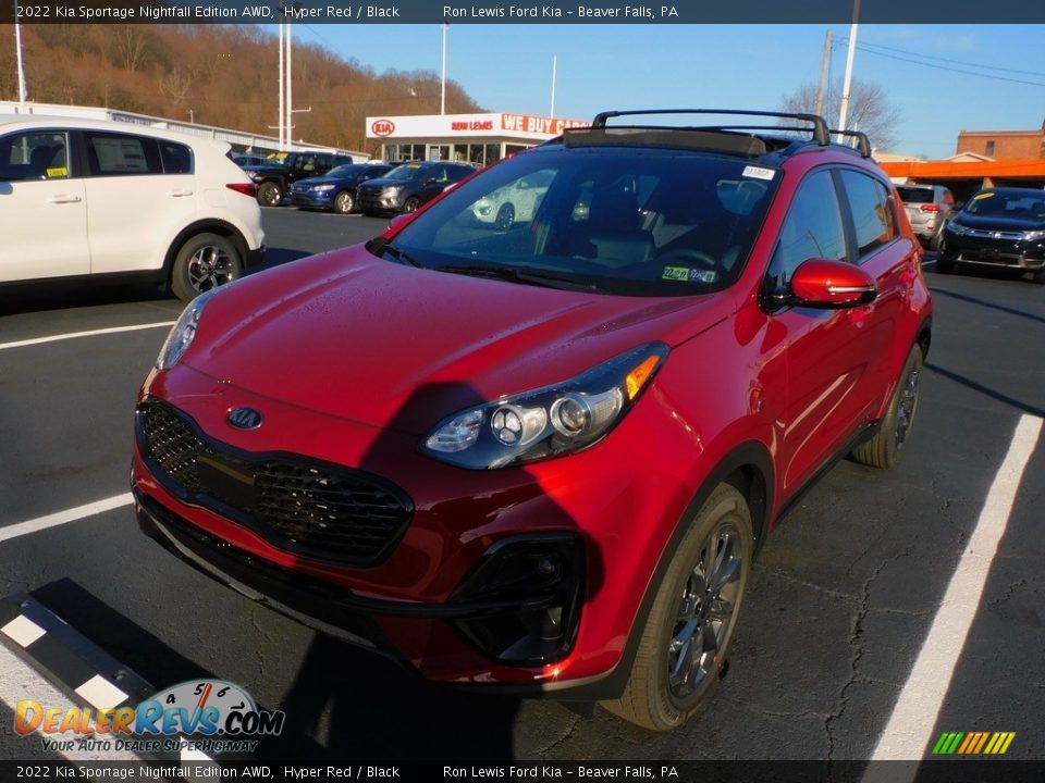 2022 Kia Sportage Nightfall Edition AWD Hyper Red / Black Photo #7