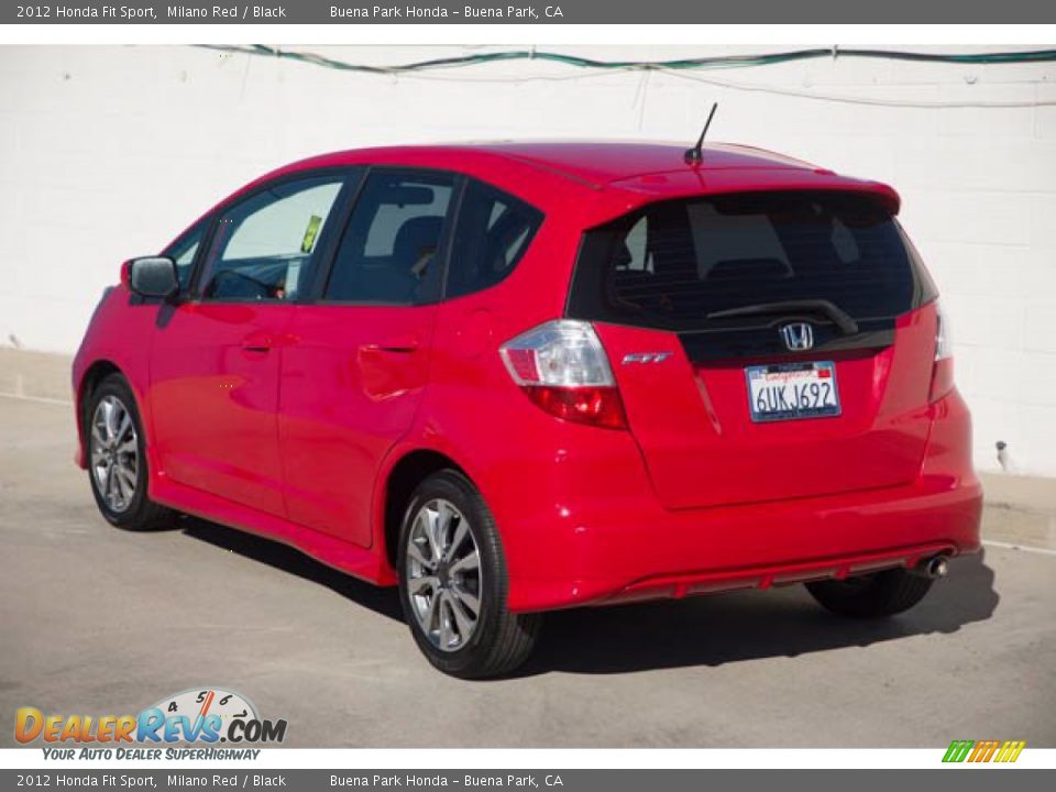 2012 Honda Fit Sport Milano Red / Black Photo #2