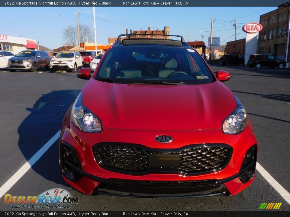 2022 Kia Sportage Nightfall Edition AWD Hyper Red / Black Photo #8
