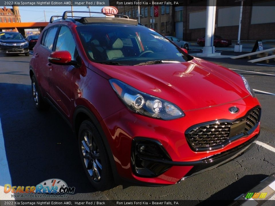 2022 Kia Sportage Nightfall Edition AWD Hyper Red / Black Photo #9