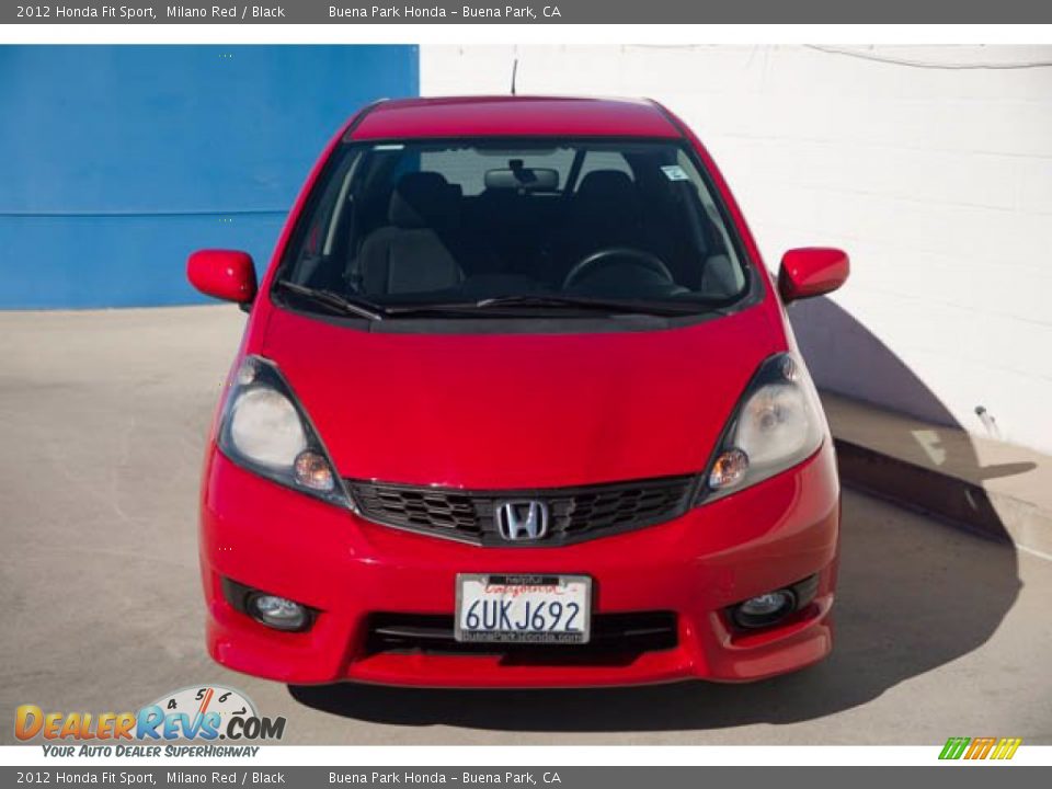 2012 Honda Fit Sport Milano Red / Black Photo #7