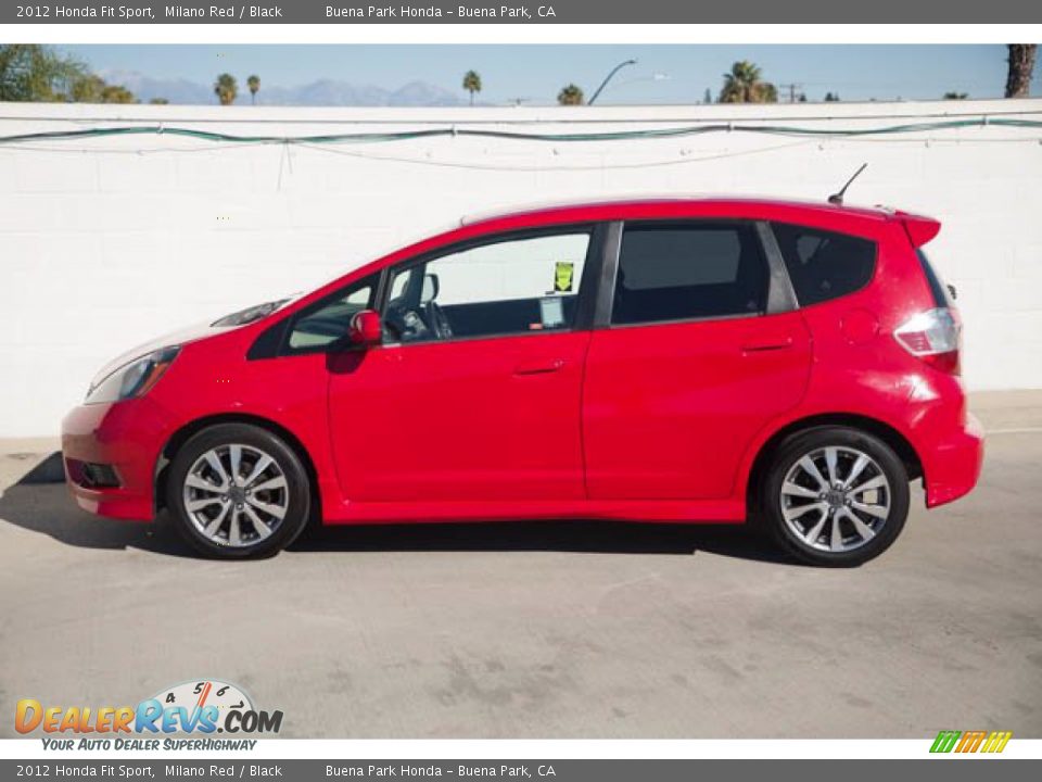 2012 Honda Fit Sport Milano Red / Black Photo #8