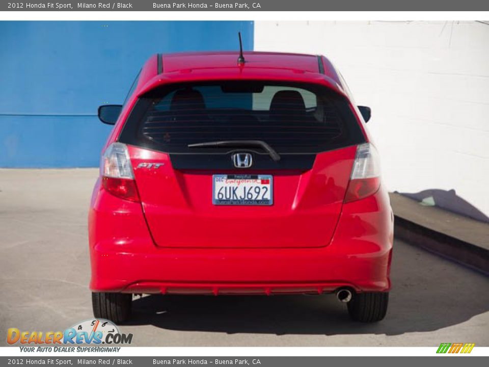 2012 Honda Fit Sport Milano Red / Black Photo #9