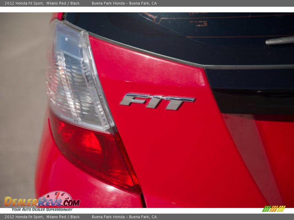 2012 Honda Fit Sport Milano Red / Black Photo #10