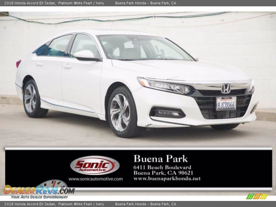 2018 Honda Accord EX Sedan Platinum White Pearl / Ivory Photo #1